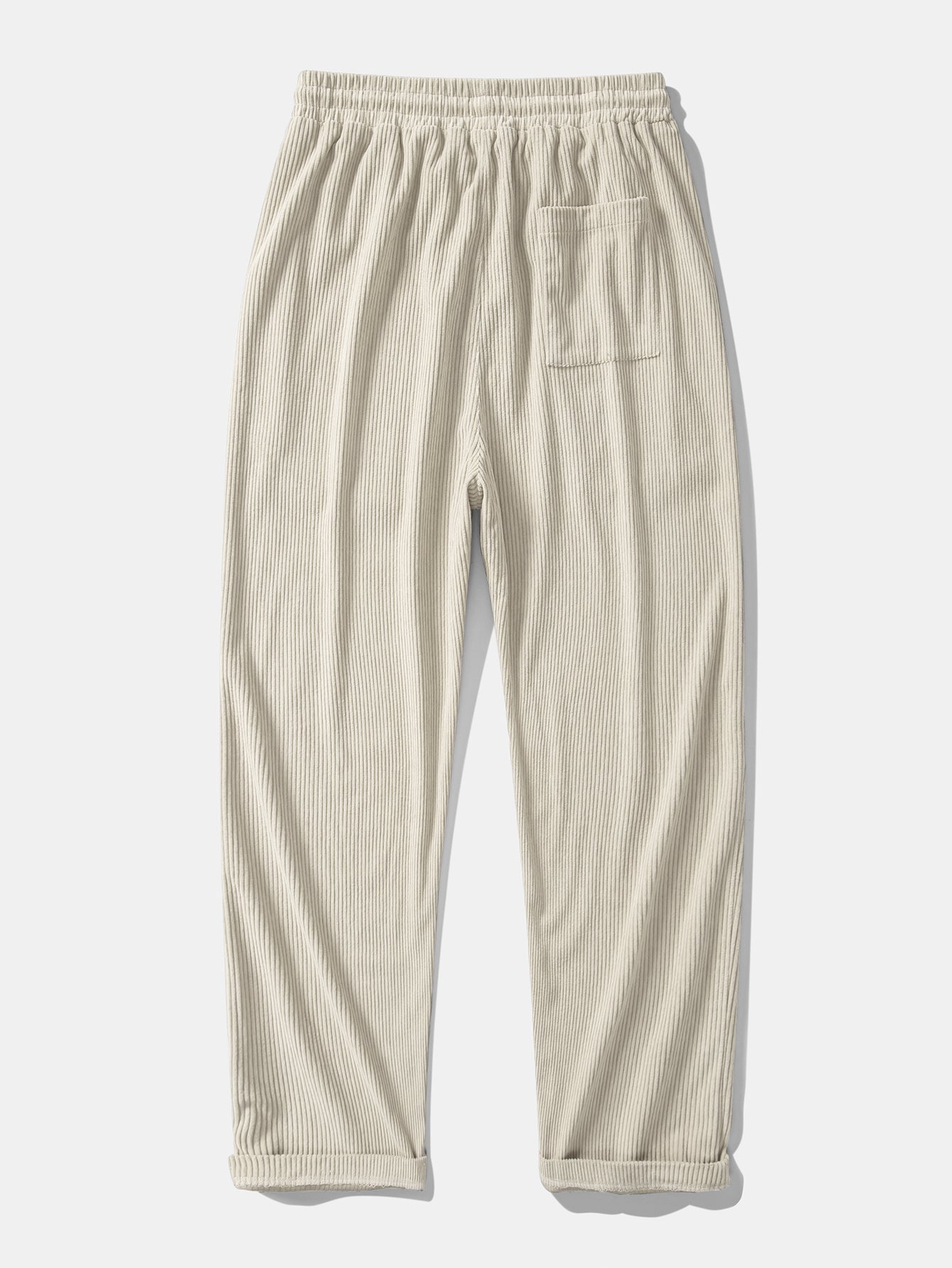 Sudadera de pana con cuello polo y contraste de corte relajado y pantalones de pana de pierna recta