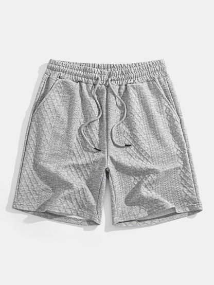 Polo y pantalones cortos de jacquard con diamantes geométricos