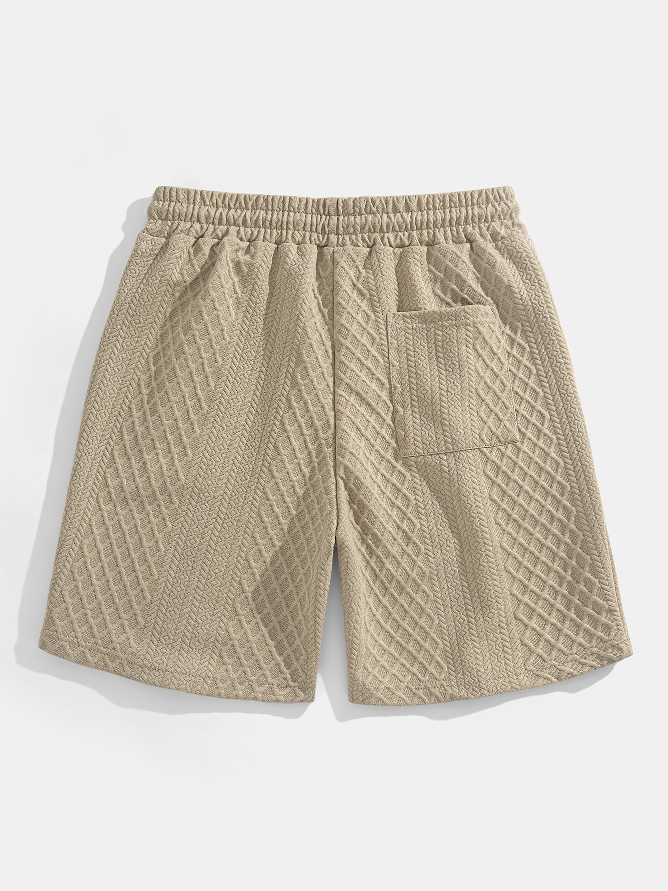 Polo y pantalones cortos de jacquard con diamantes geométricos