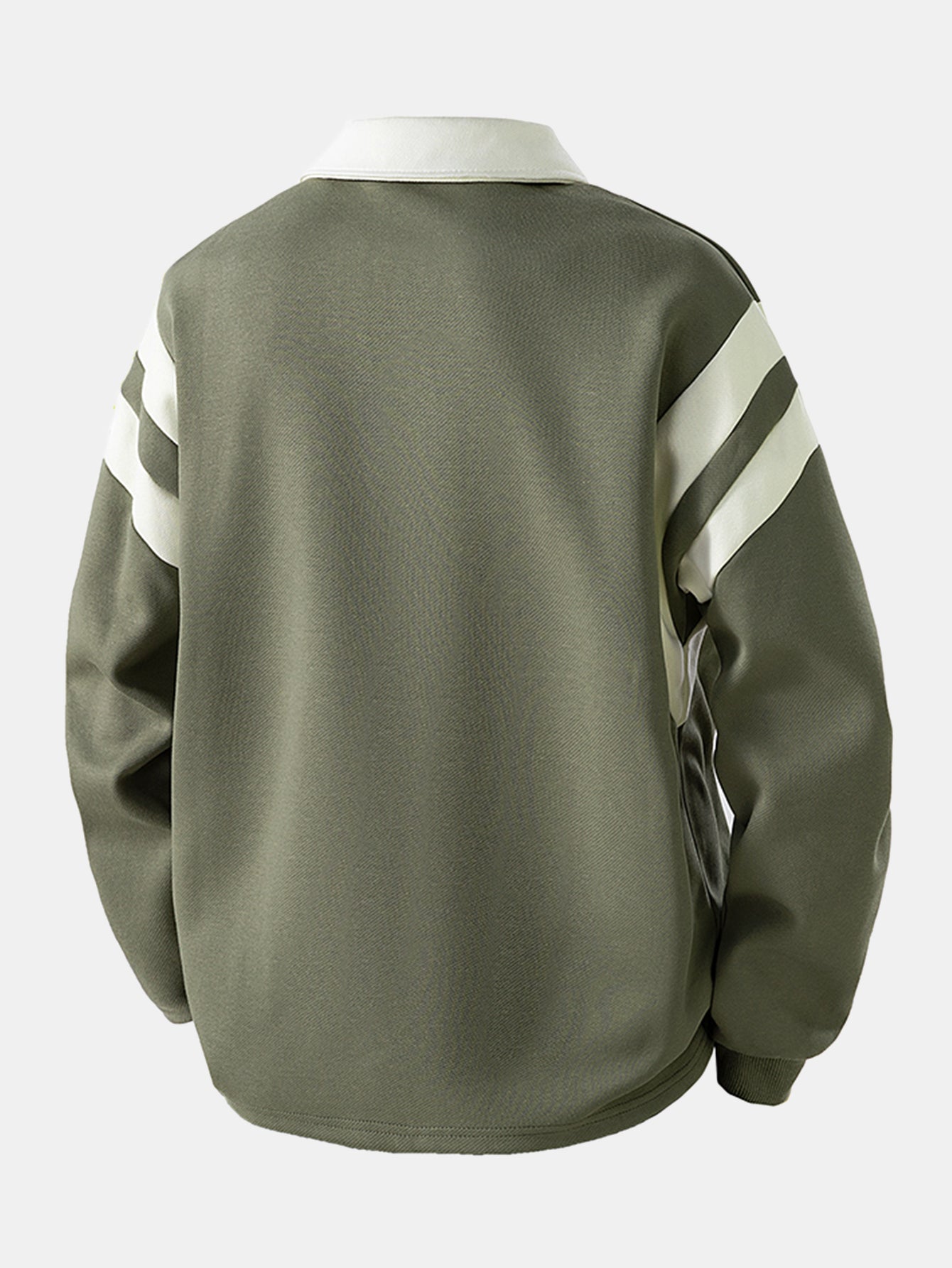 Sudadera polo con cremallera y bloques de color