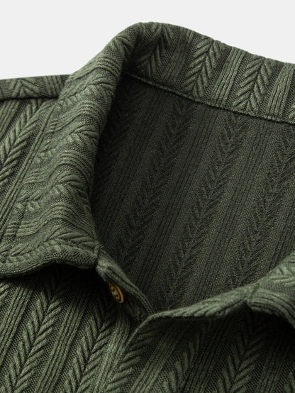 Polo Jacquard con Orejas de Trigo