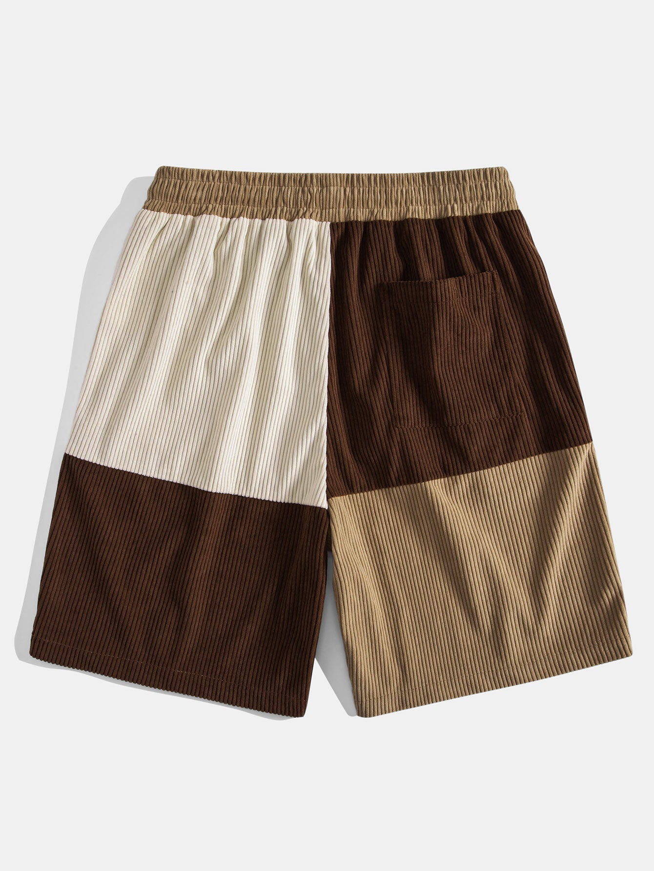 Pantalones cortos de pana con bloques de color