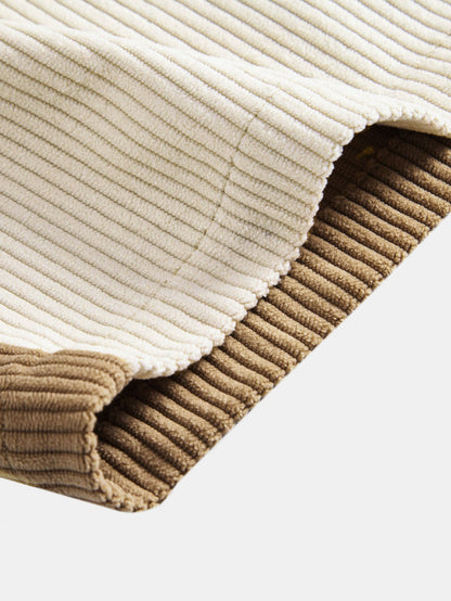 Pantalones cortos de pana con bloques de color