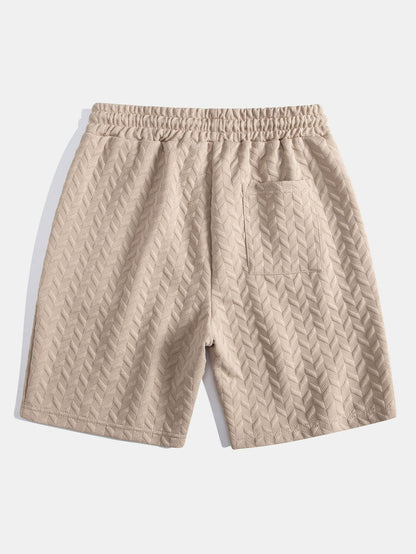 Polo y pantalones cortos de jacquard geométrico